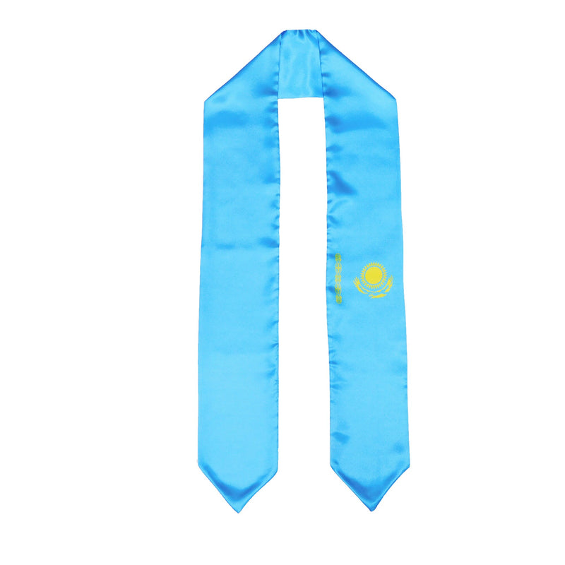 Kazakhstan Flag Graduation Stole, Kazakhstan Flag Graduation Sash, Kazakhstan Graduation Stole, Kazakh Flag Graduation Stole