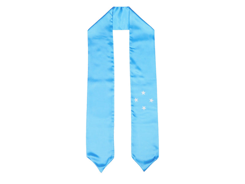 Micronesia Flag Graduation Stole, Micronesia Flag Graduation Sash, Micronesia Graduation Stole, Micronesian Flag Graduation Stole
