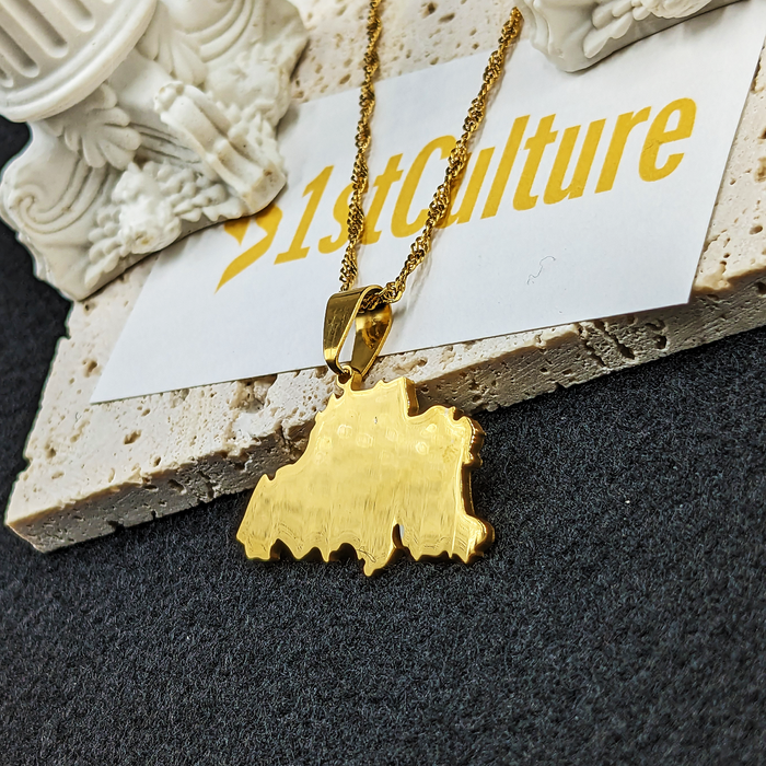 18K Gold Plated Belgium Map Necklace, Belgium Necklace, Belgium Flag, Belgium Jewelry, Belgium Pendant, Belgium Gifts, Belgium Earrings