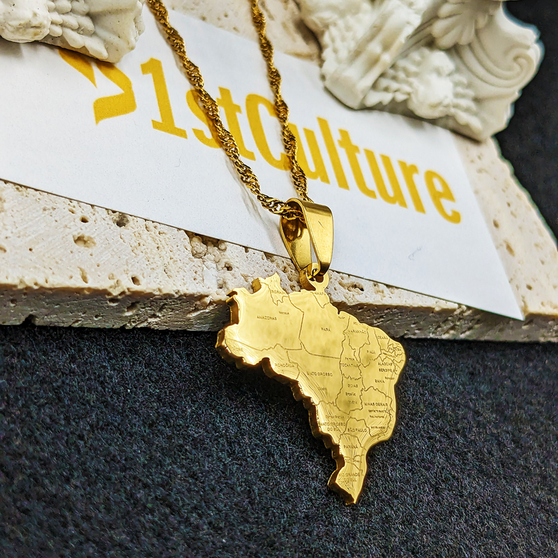 18k Gold Plated Brazil Necklace