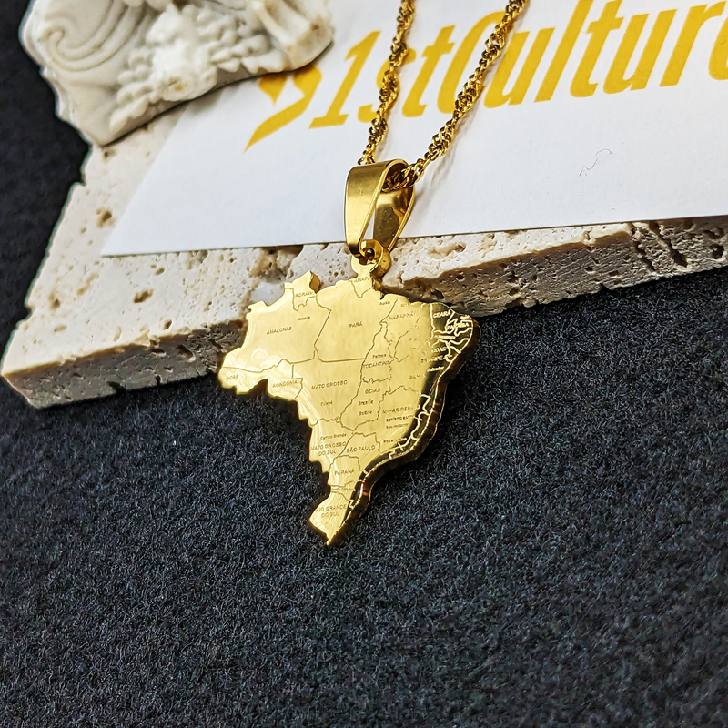 18k Gold Plated Brazil Necklace