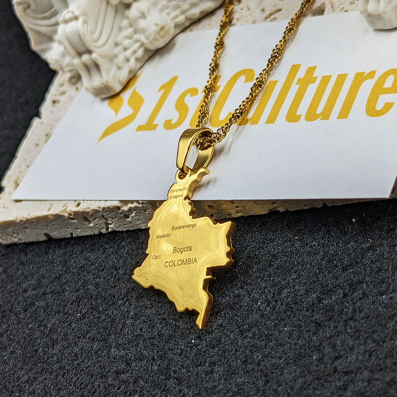 18k Gold Plated Colombia Necklace