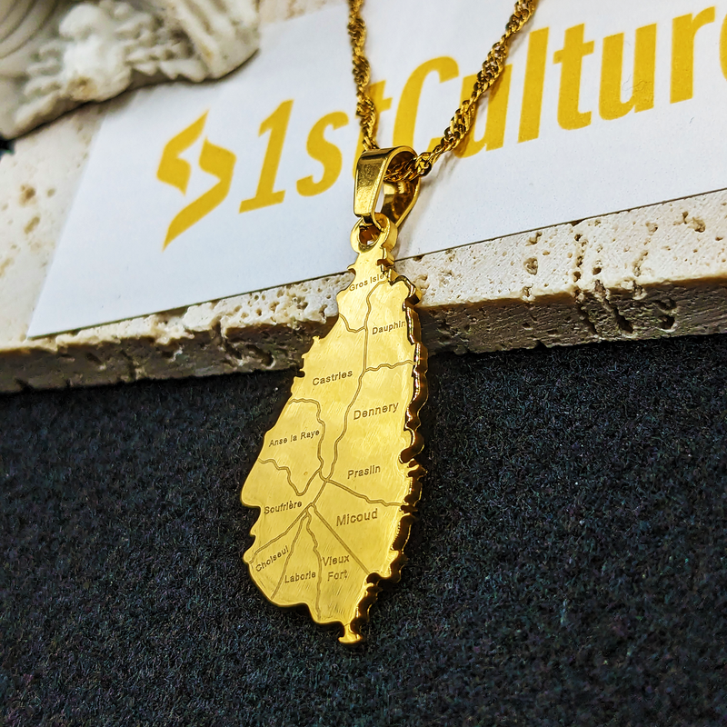 18K Gold Plated Saint Lucia Necklace
