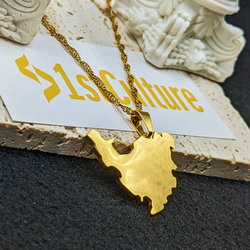 18K Gold Plated Saint Martin Island Necklace