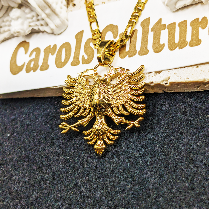 Albania Eagle 18K Gold Plated Necklace / Albania Eagle Jewelry / Albania Eagle Pendant / Albania Eagle Gift