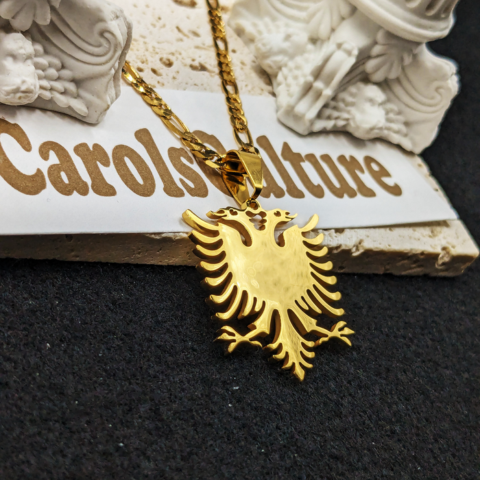 Albania Eagle 18K Gold Plated Necklace / Albanian Eagle Jewelry / Albania Eagle Pendant / Albania Eagle Gift