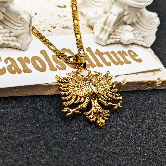 Albania Eagle 18K Gold Plated Necklace / Albania Eagle Jewelry / Albania Eagle Pendant / Albania Eagle Gift