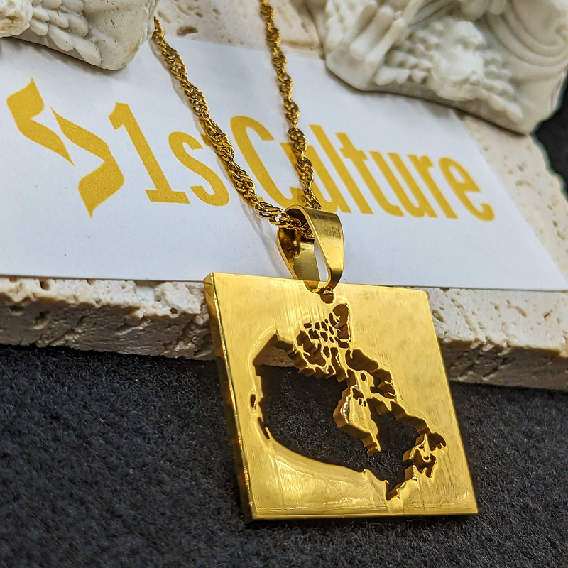 18K Gold Plated Canada Map Necklace