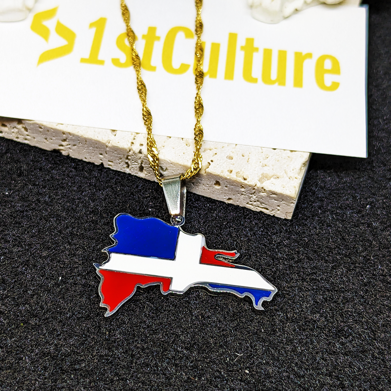 18k Gold Plated Dominican Republic Necklace