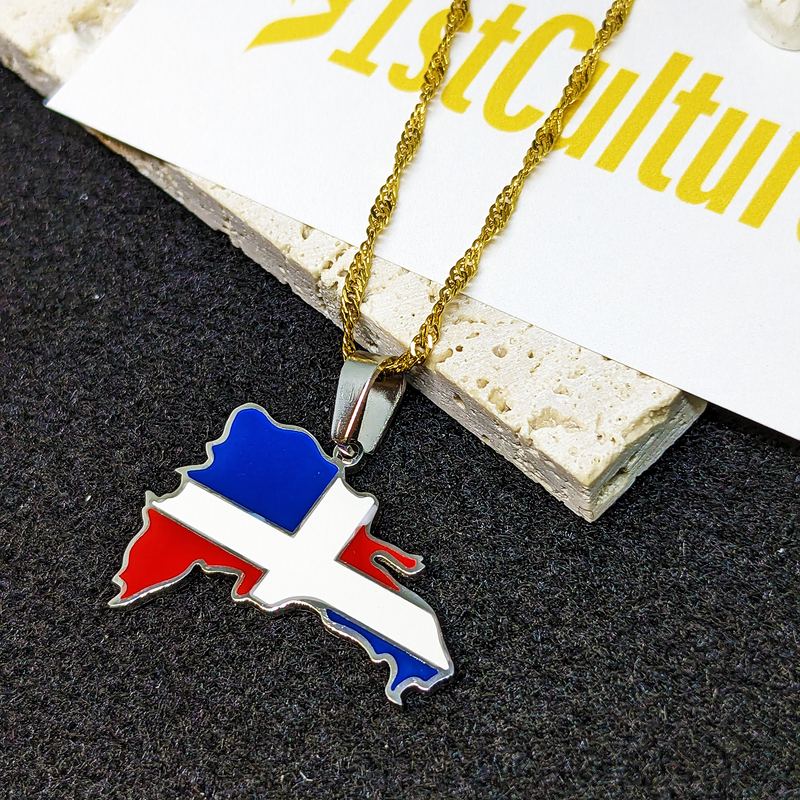 18k Gold Plated Dominican Republic Necklace