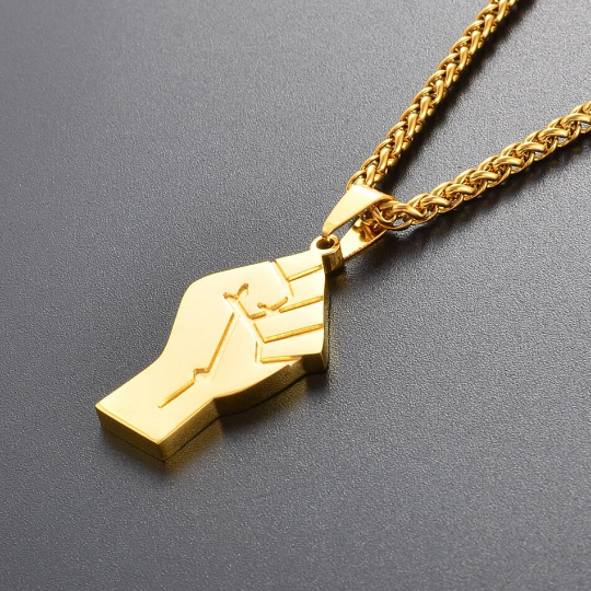 18K Gold Plated Black Lives Matter Gold Color Necklace, Black Lives Matter Bracelet, Black Lives Matter Jewelry, Blm Necklace