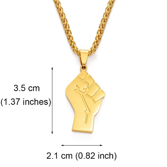 18K Gold Plated Black Lives Matter Gold Color Necklace, Black Lives Matter Bracelet, Black Lives Matter Jewelry, Blm Necklace