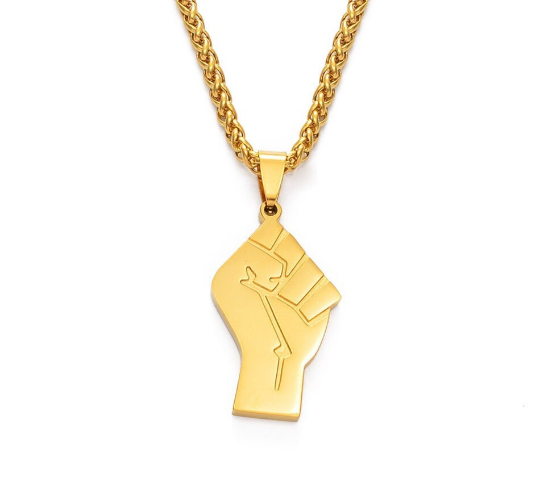 18K Gold Plated Black Lives Matter Gold Color Necklace, Black Lives Matter Bracelet, Black Lives Matter Jewelry, Blm Necklace