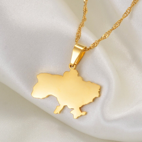 18k Gold Plated Ukraine Necklace