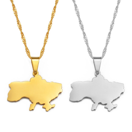 18k Gold Plated Ukraine Necklace