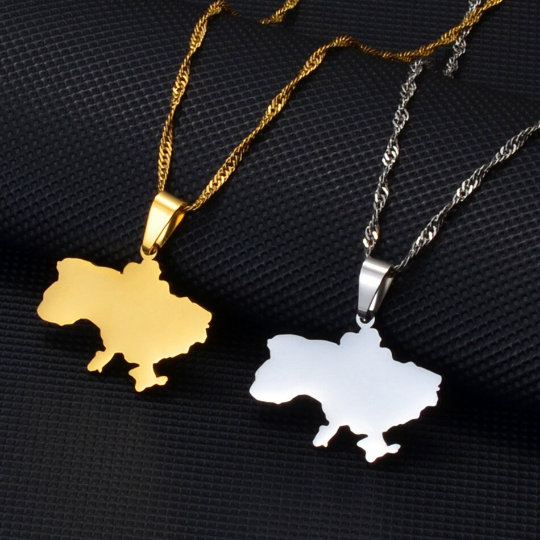 18k Gold Plated Ukraine Necklace