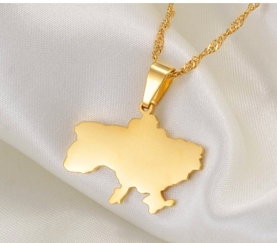 18k Gold Plated Ukraine Necklace