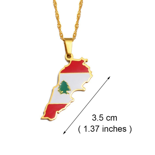 18K Gold Plated Lebanon Necklace