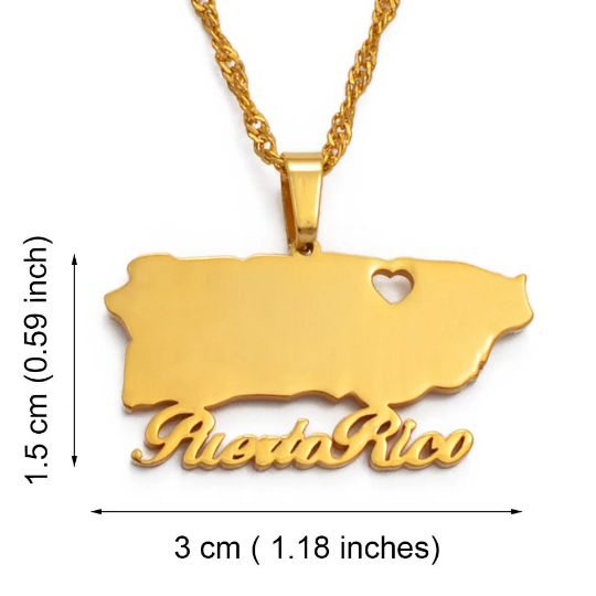 18K Gold Plated Puerto Rico Necklace