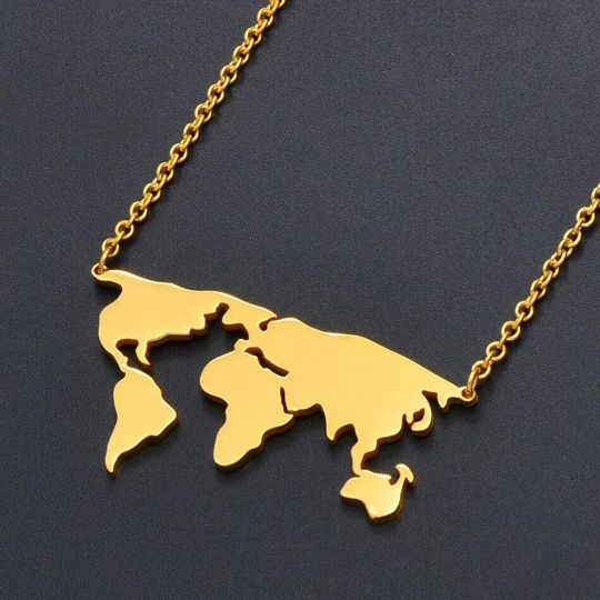 18k Gold Plated Globe Necklace