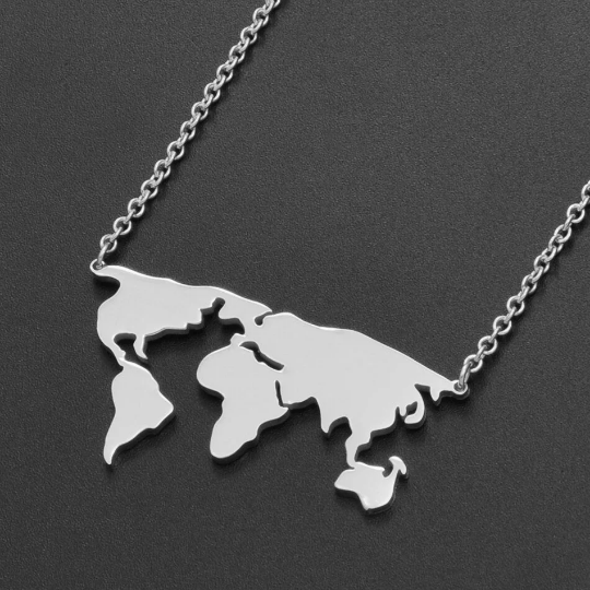 18k Gold Plated Globe Necklace