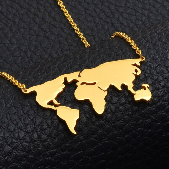 18k Gold Plated Globe Necklace
