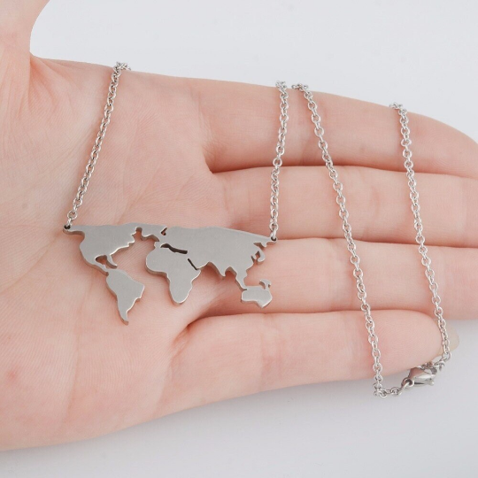 18k Gold Plated Globe Necklace