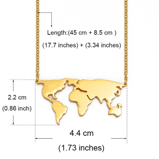 18k Gold Plated Globe Necklace