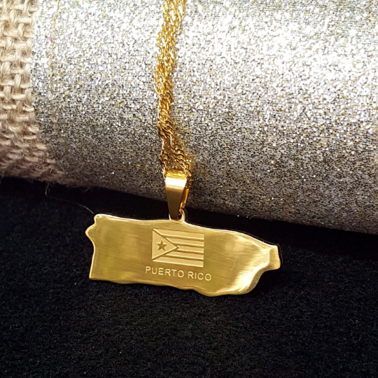 18k Gold Plated Puerto Rico Necklace