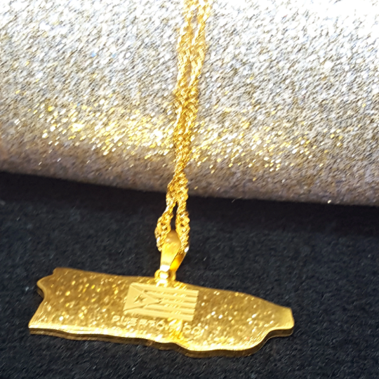 18k Gold Plated Puerto Rico Necklace