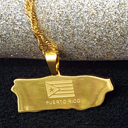 18k Gold Plated Puerto Rico Necklace