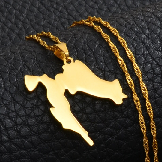 Croatia 18K Gold Plated Necklace / Croatia Jewelry / Croatia Pendant / Croatia Gift