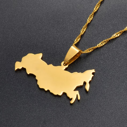 18k Gold Plated Russia Necklace