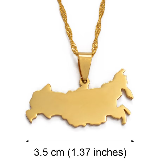 18k Gold Plated Russia Necklace