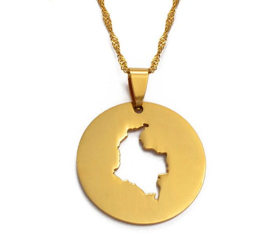 18k Gold Plated Colombia Necklace