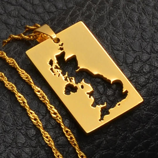 18k Gold Plated United Kingdom Map Necklace, United Kingdom Necklace, United Kingdom Flag, United Kingdom Pendant, United Kingdom Gifts