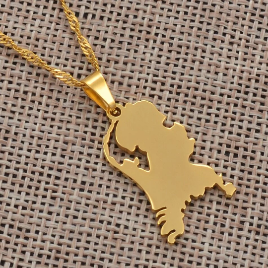 18k Gold Plated Netherlands Map Necklace, Netherlands Necklace, Netherlands Flag, Netherlands Pendant, Netherlands Gift, Netherlands Earring