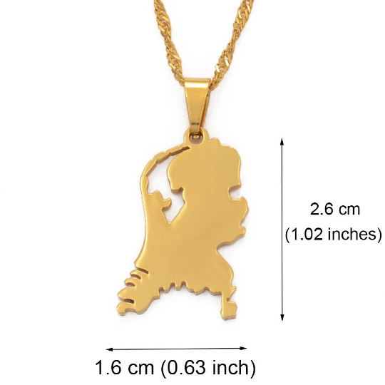 18k Gold Plated Netherlands Map Necklace, Netherlands Necklace, Netherlands Flag, Netherlands Pendant, Netherlands Gift, Netherlands Earring