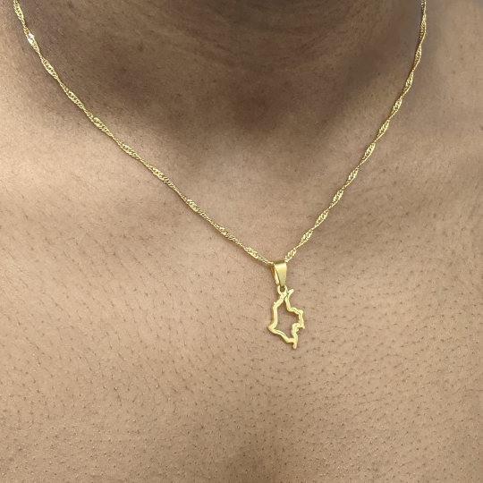 18K Gold Plated Minimalist Colombia Necklace
