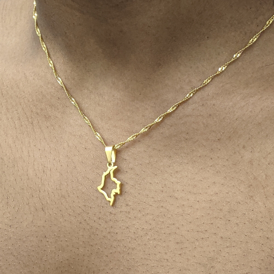 18K Gold Plated Minimalist Colombia Necklace