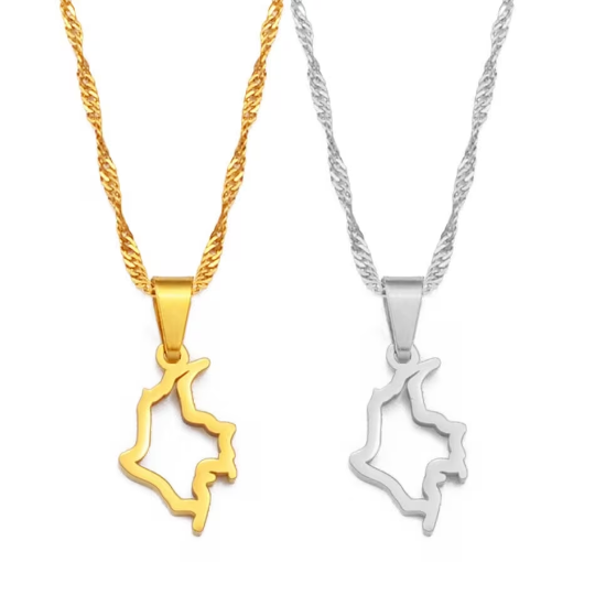18K Gold Plated Minimalist Colombia Necklace