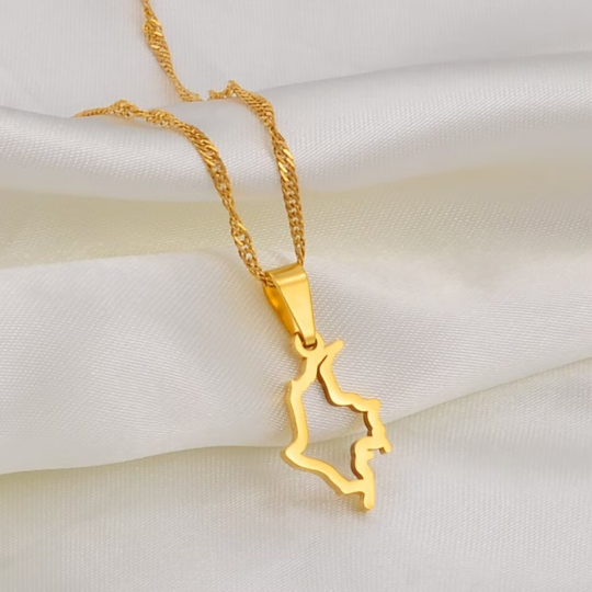 Minimalist Colombia 18K Gold Plated Necklace / Small Colombia Jewelry / Colombia Map Necklace / Tiny Colombia Pendant / Colombia Gift