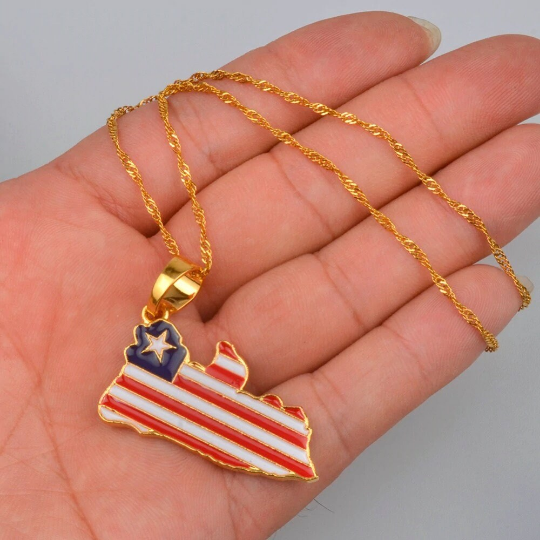 18K Gold Plated Liberia Necklace