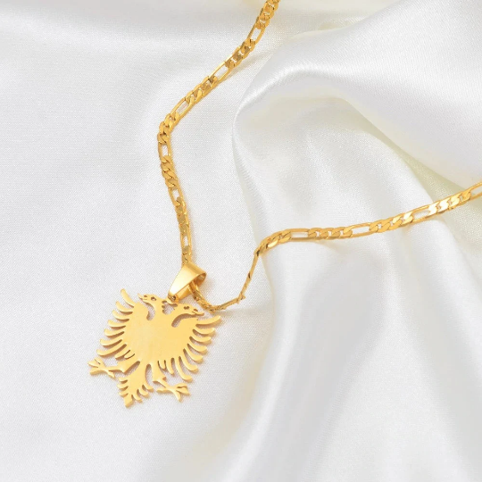 Albania Eagle 18K Gold Plated Necklace / Albanian Eagle Jewelry / Albania Eagle Pendant / Albania Eagle Gift