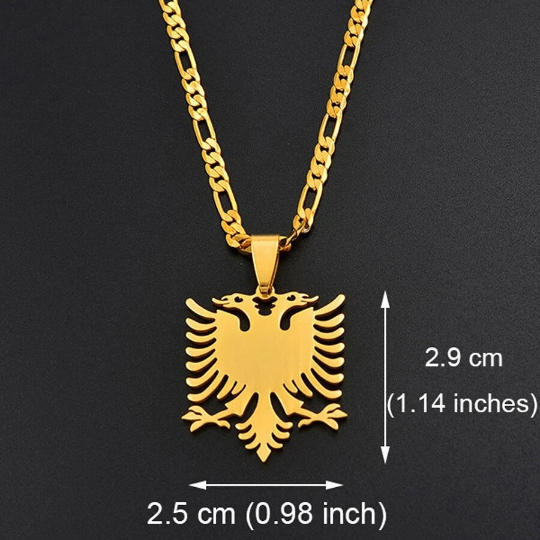 Albania Eagle 18K Gold Plated Necklace / Albanian Eagle Jewelry / Albania Eagle Pendant / Albania Eagle Gift