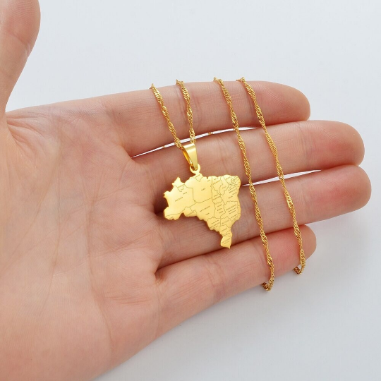 18k Gold Plated Brazil Necklace