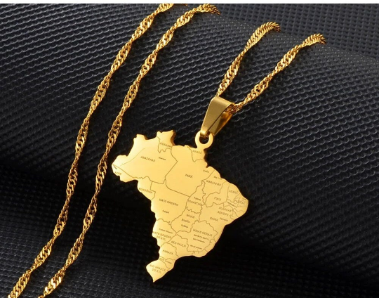 18k Gold Plated Brazil Necklace