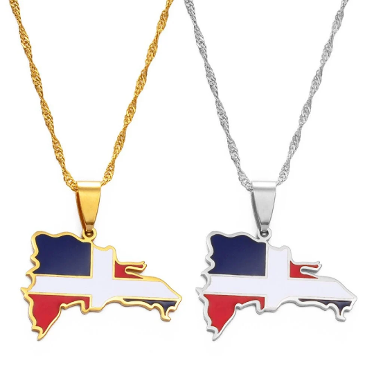 18k Gold Plated Dominican Republic Necklace