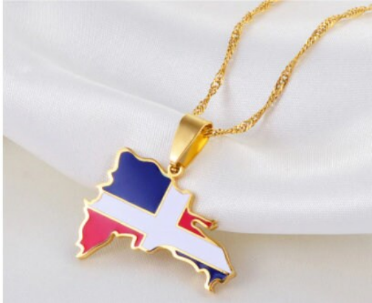 18k Gold Plated Dominican Republic Necklace