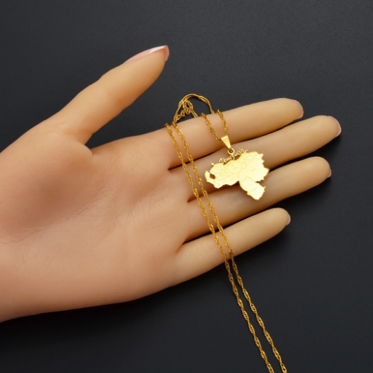 18K Gold Plated Venezuela Necklace